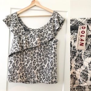 Anthropologie Leopard Print Top Dolan Brand